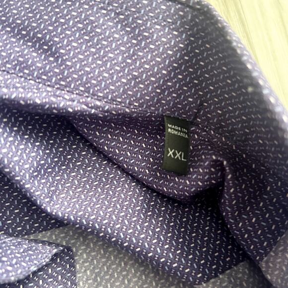 Ermenegildo Zegna Purple Button Up Long Sleeve Centroquaranta Twill Men’s Sz XXL - Picture 4 of 8